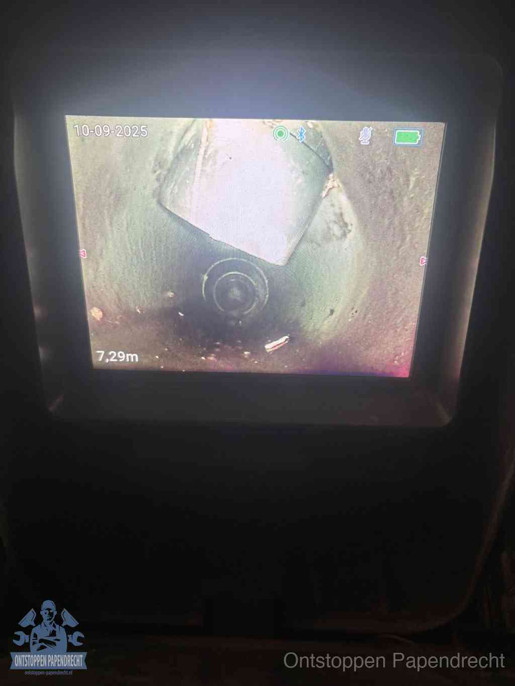 Rioolverzakking camerabeeld in Papendrecht